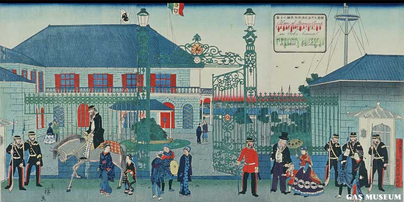 横浜本町海岸仏郎斯役館之全図