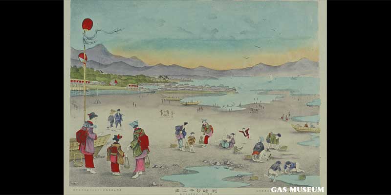 洲崎汐干之図