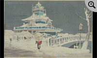 海運橋（第一銀行雪中）
