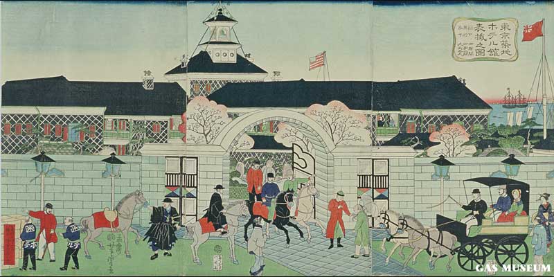東京築地ホテル館表掛之図