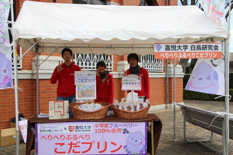 嘉悦大学ビジネス創造学部の学生さんのプロデュースによる「こだプリン」